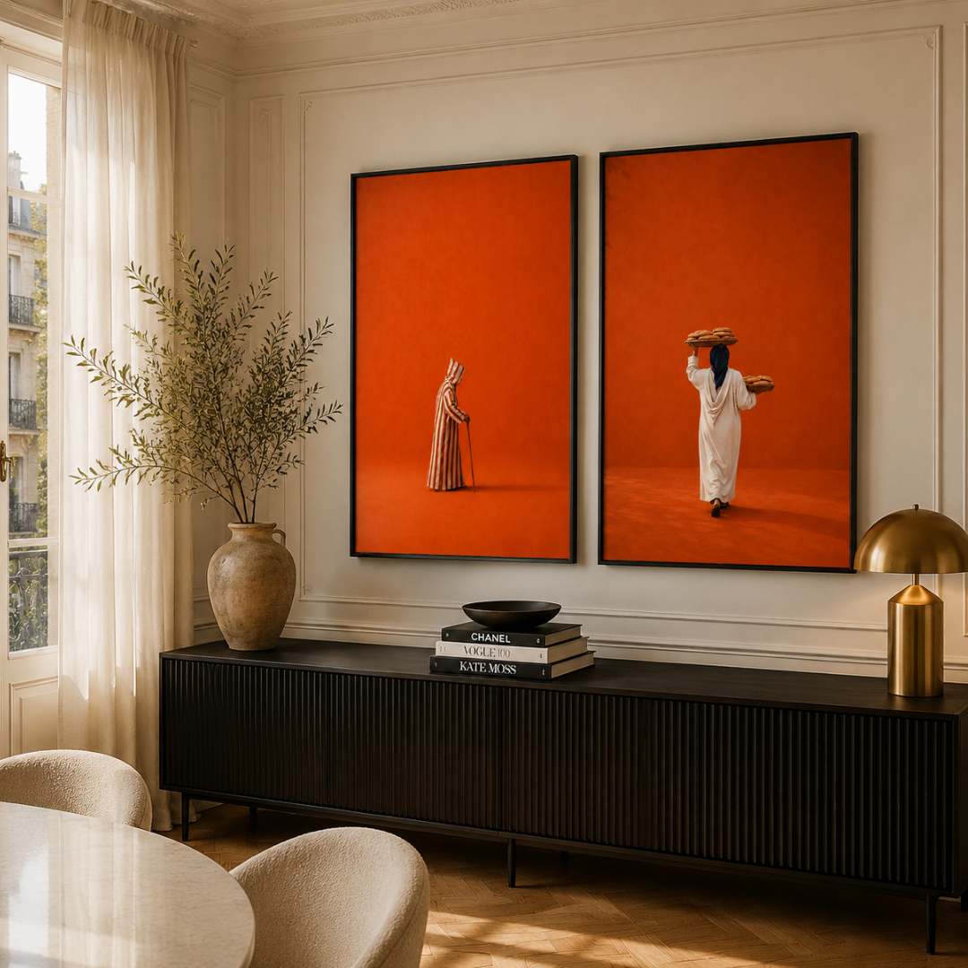 Two Paintings - Morocco in Beige