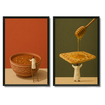 Two Paintings - Morocco in Beige