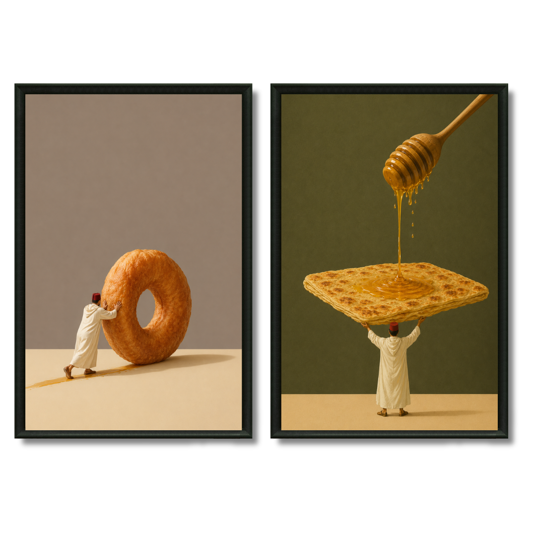Two Paintings - Morocco in Beige
