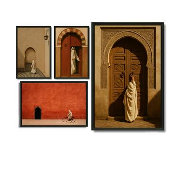Triptych Paintings - Hajj and Hajjah Routine