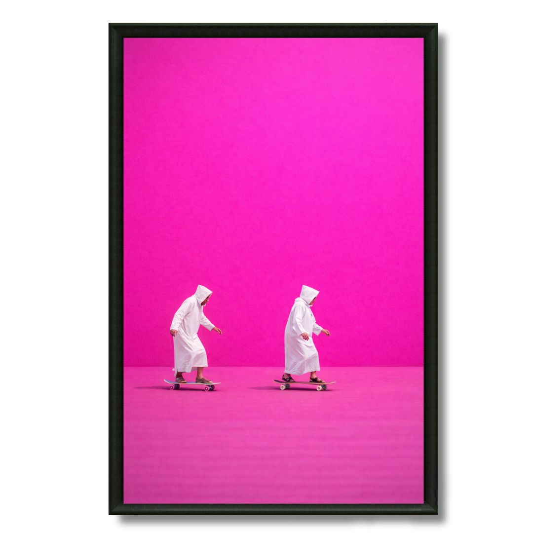Tableau skate rose décor marocain moderne