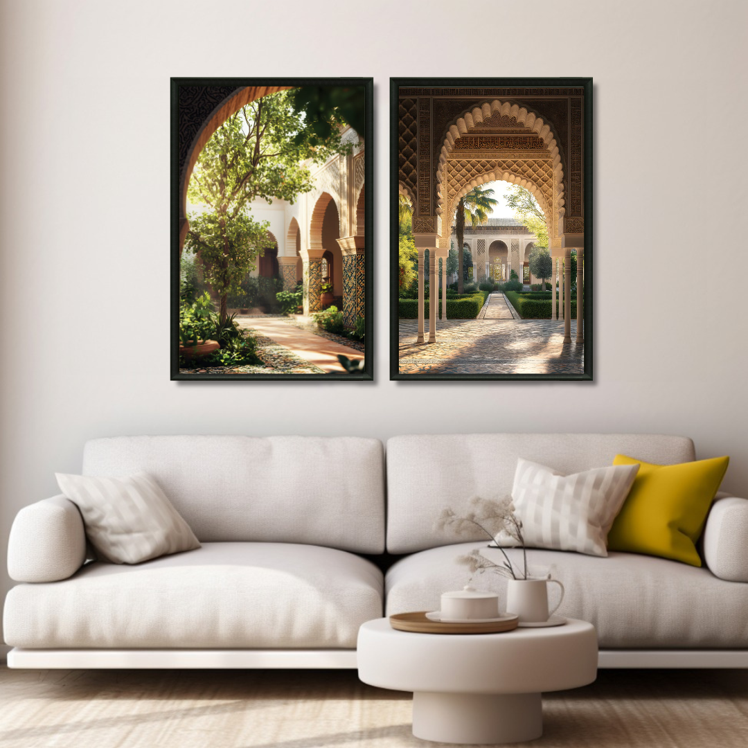 Set of Two Authentic Riad Paintings
