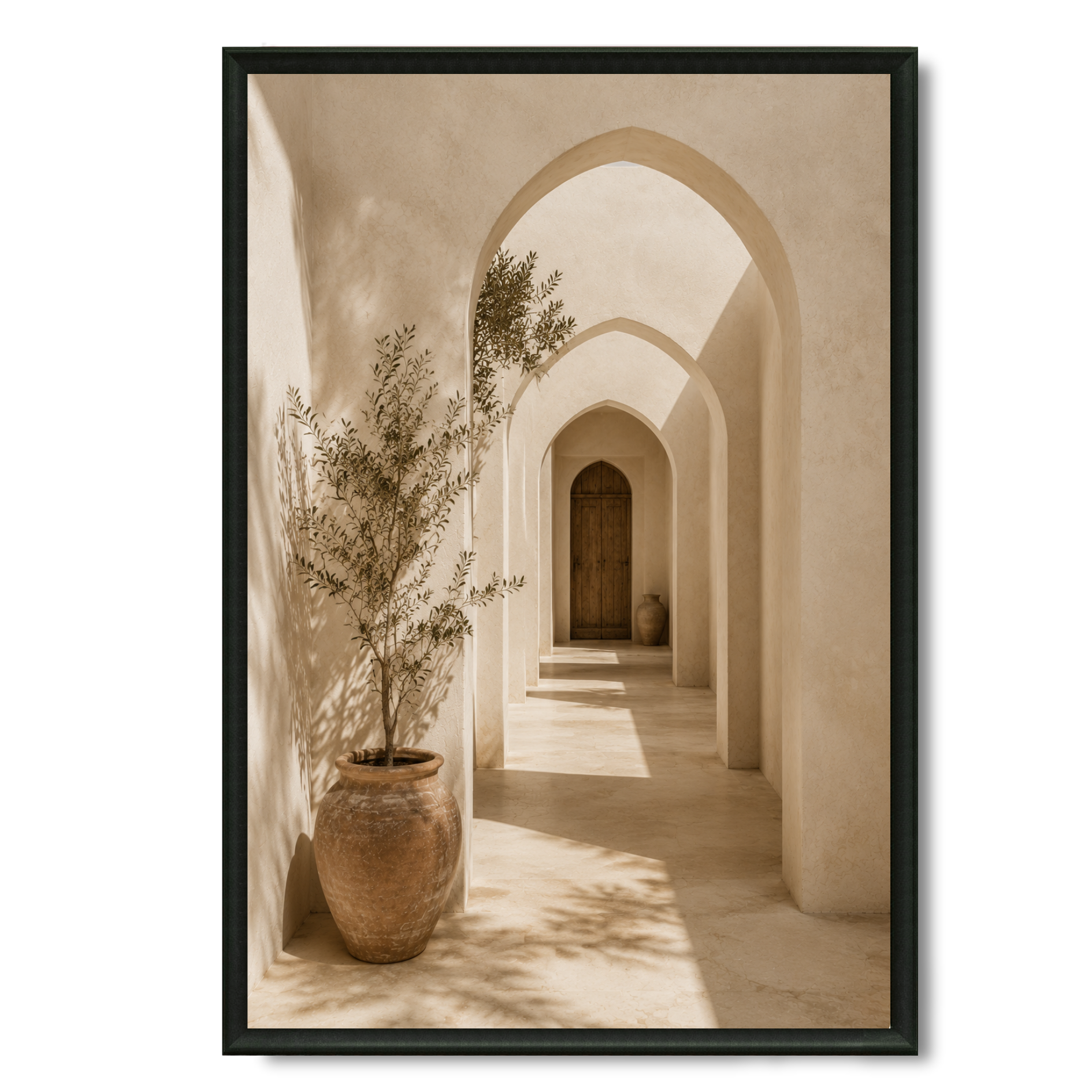 Tableau marocain – Les Arches du Riad – XS : 30x20cm, Tableau en toile, Pas de cadre
