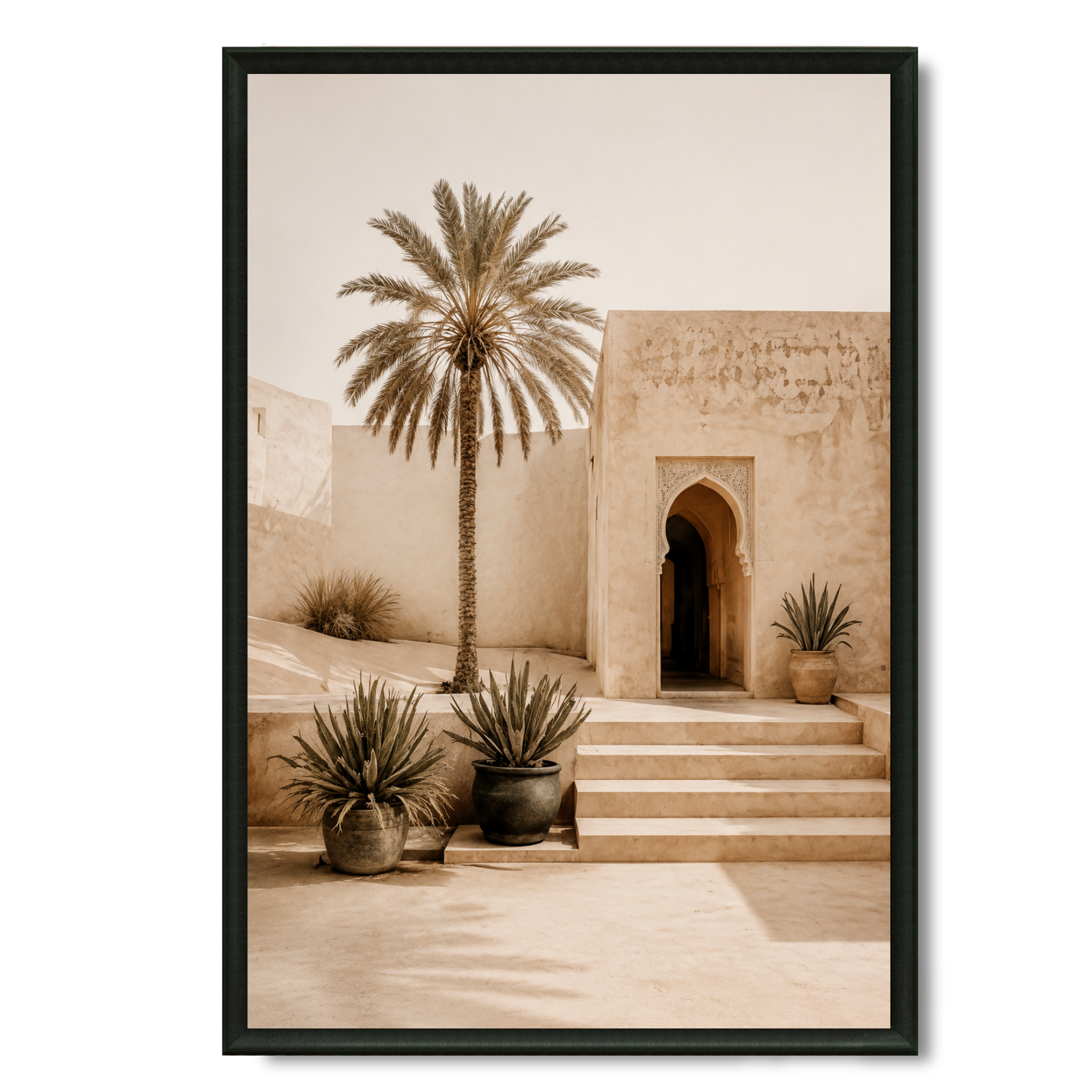 Tableau marocain – Le Riad du desert – XS : 30x20cm, Tableau en toile, Pas de cadre