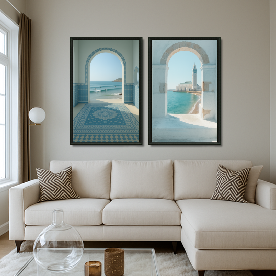 Duo Paintings - Beautiful Moroccan Views