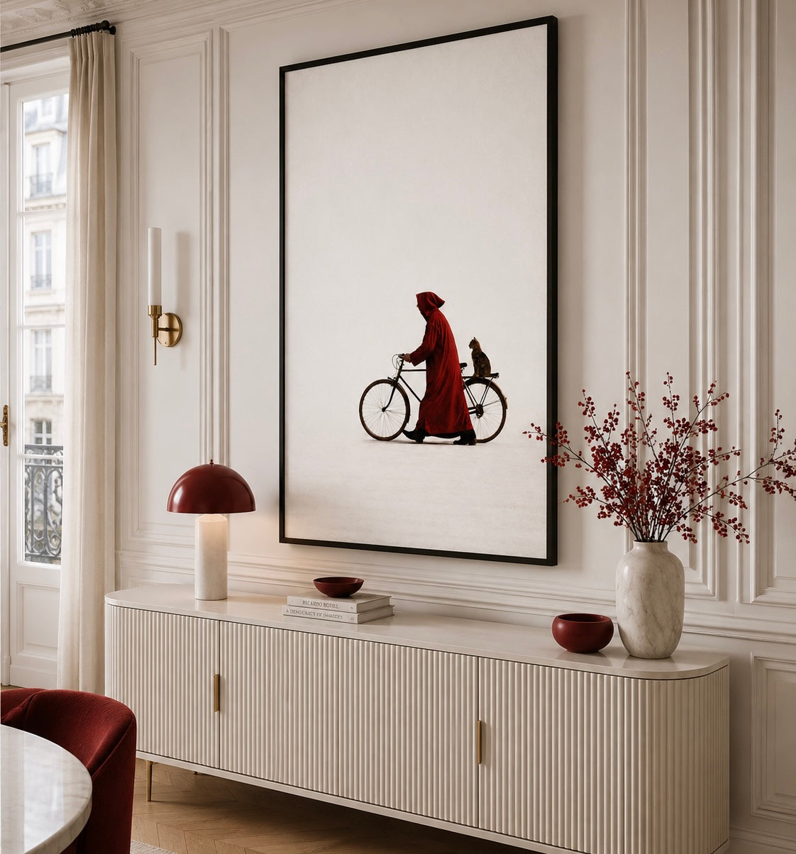 Moroccan painting - red hood