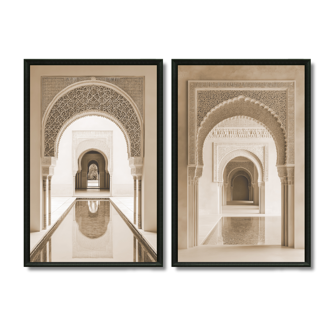 Two Paintings - Morocco in Beige