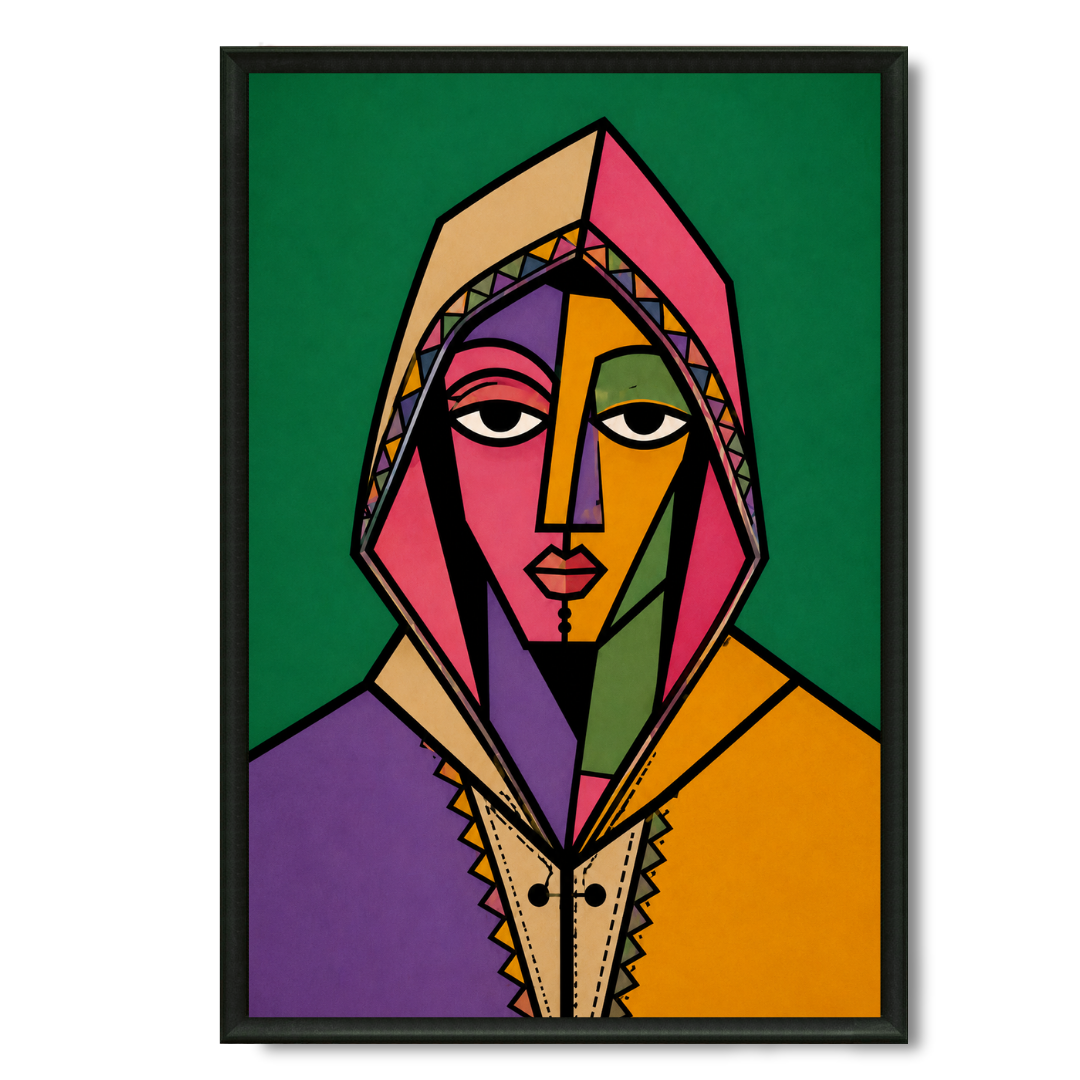 Moroccan Painting - Geometric Woman.