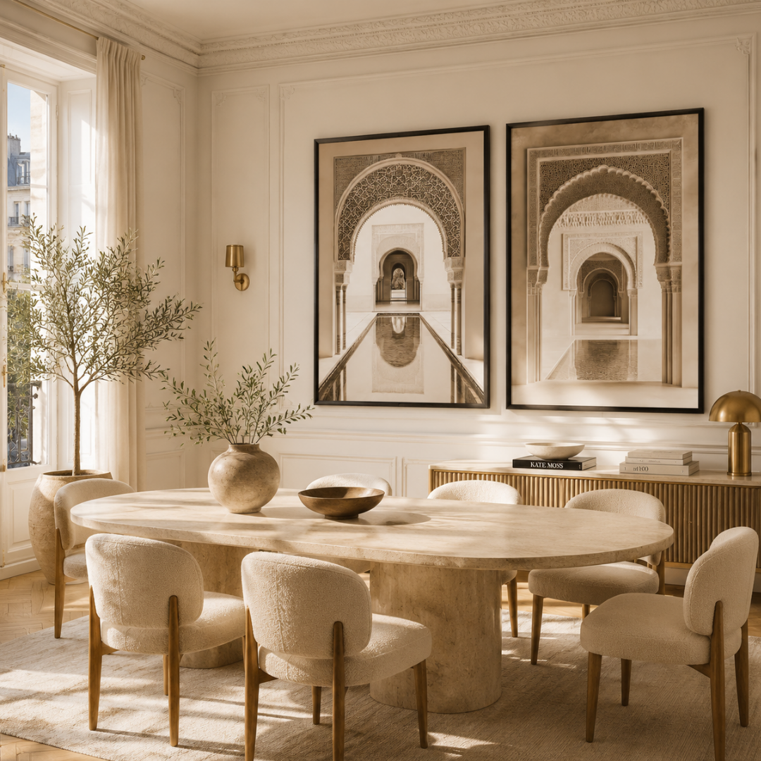 Two Paintings - Morocco in Beige