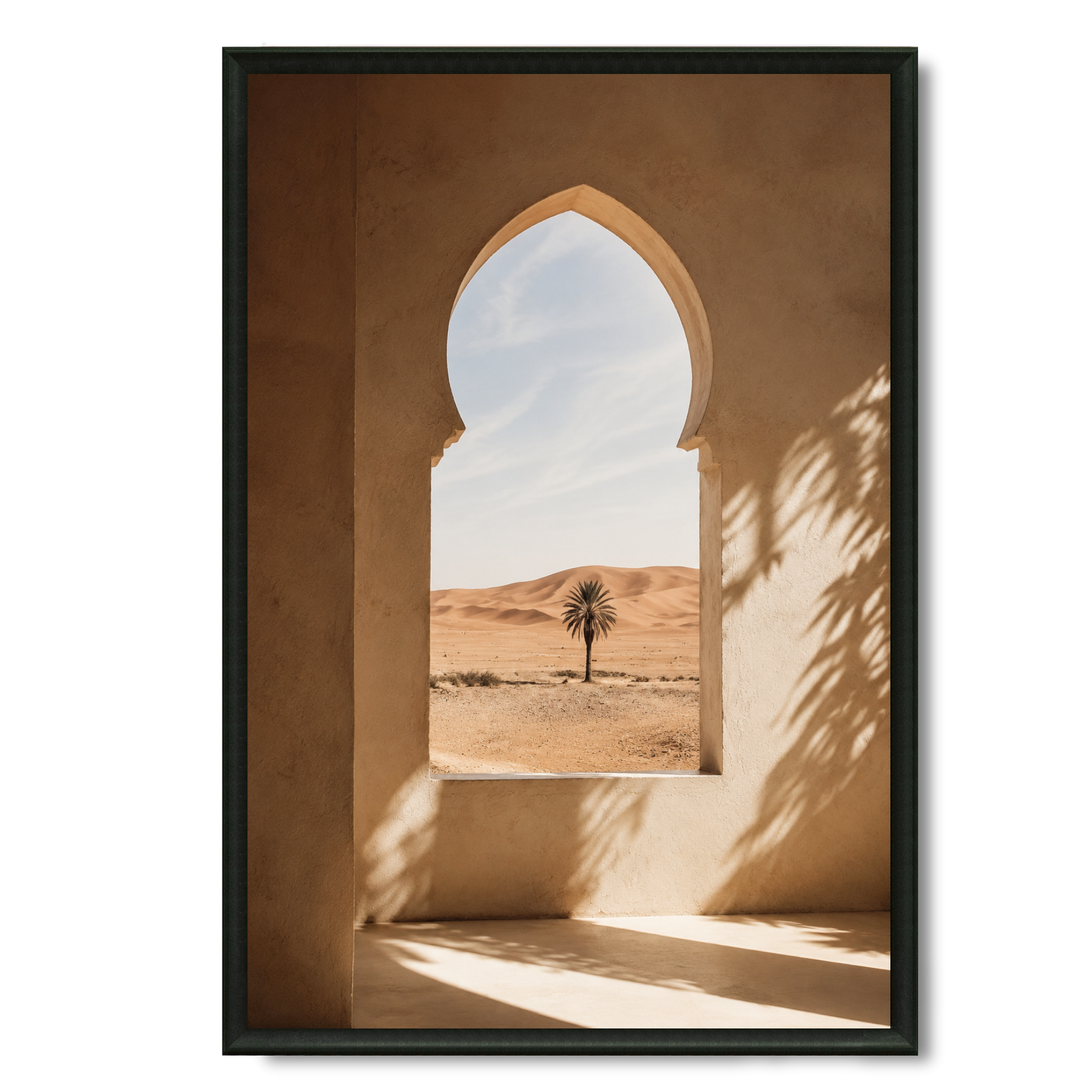 Tableau marocain – La fenêtre du sahara – XS : 30x20cm, Tableau en toile, Pas de cadre
