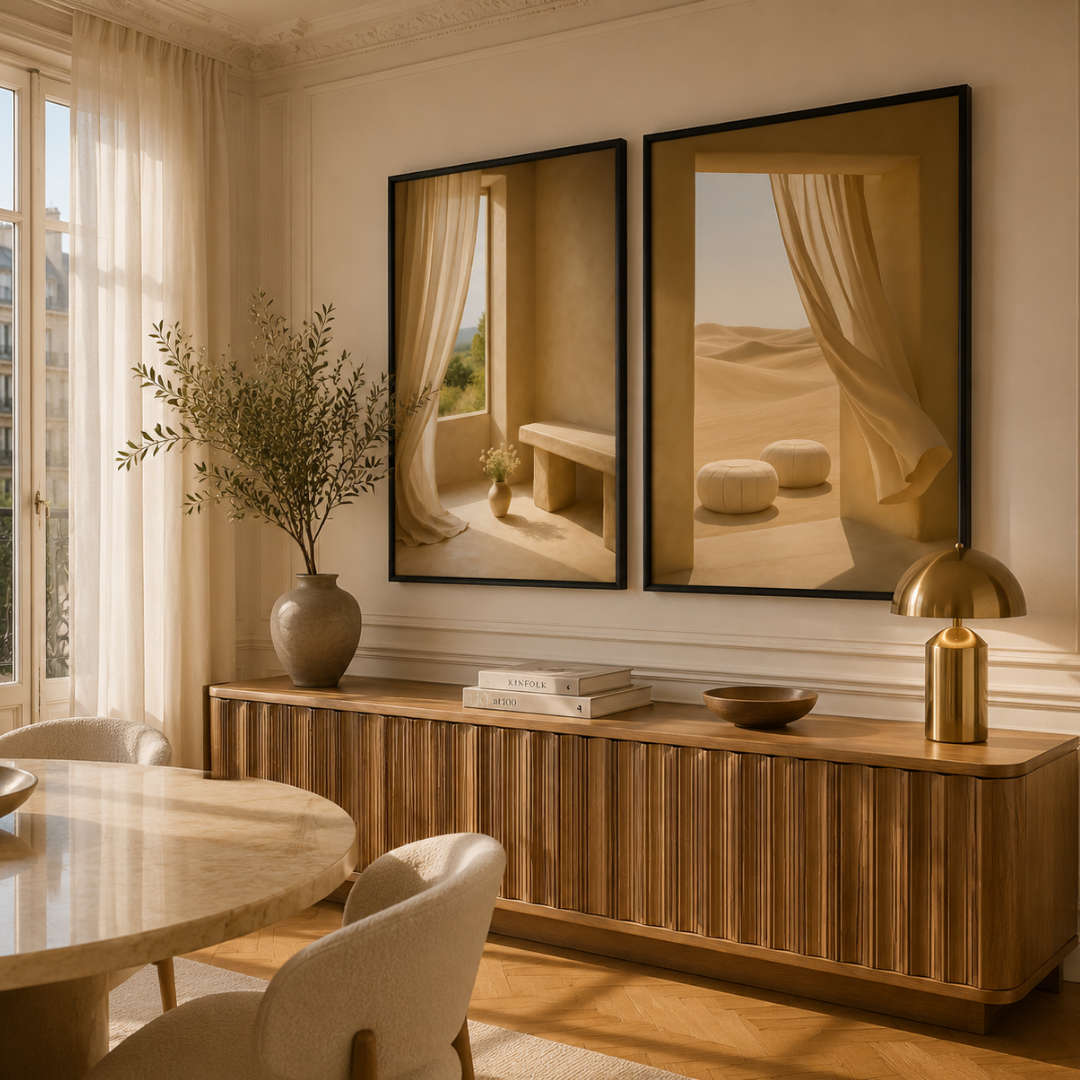 Two Paintings - Morocco in Beige