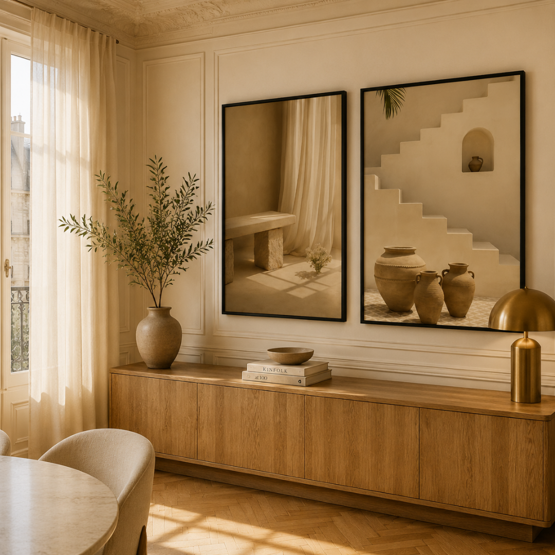 Two Paintings - Morocco in Beige