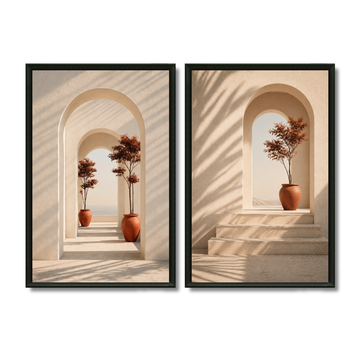Two Paintings - Morocco in Beige