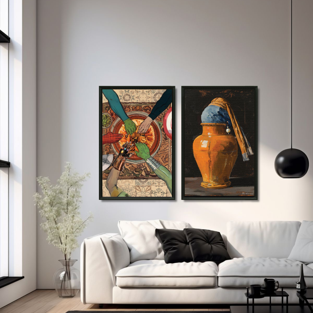 Duo tableaux décalage marocain pack coloré