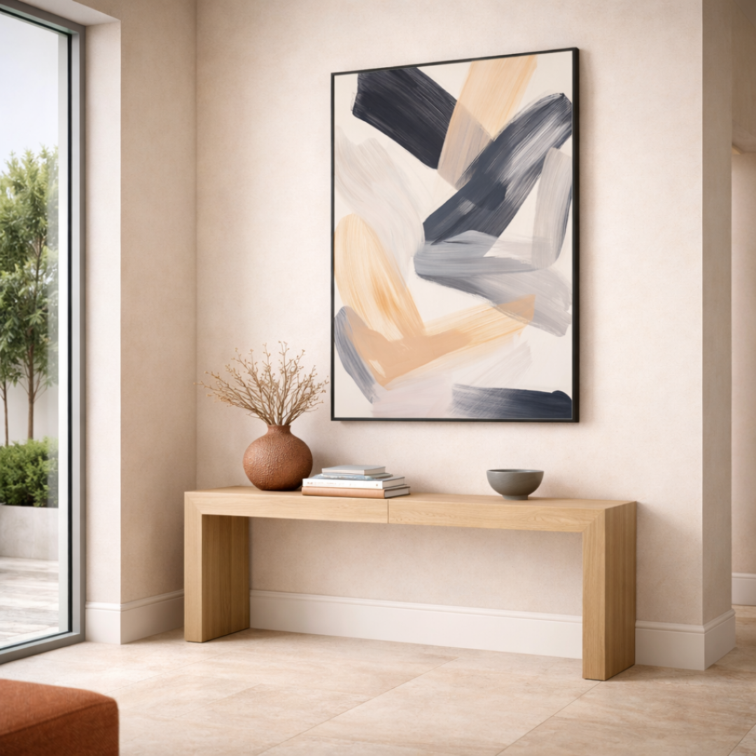 Tableau colory brush abstrait coloré expressif
