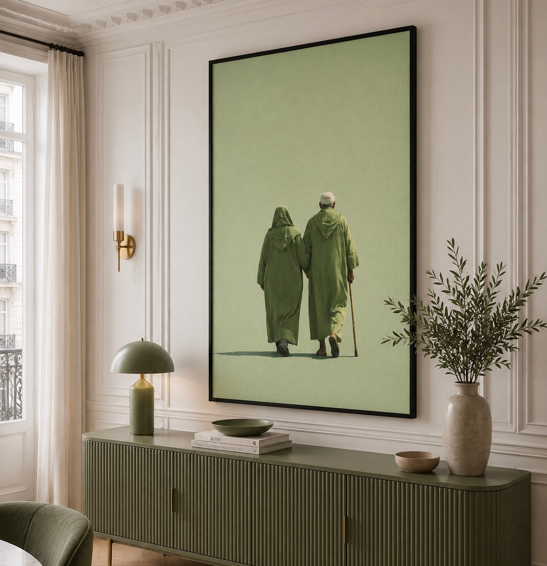 Moroccan painting – Moroccan Green Love