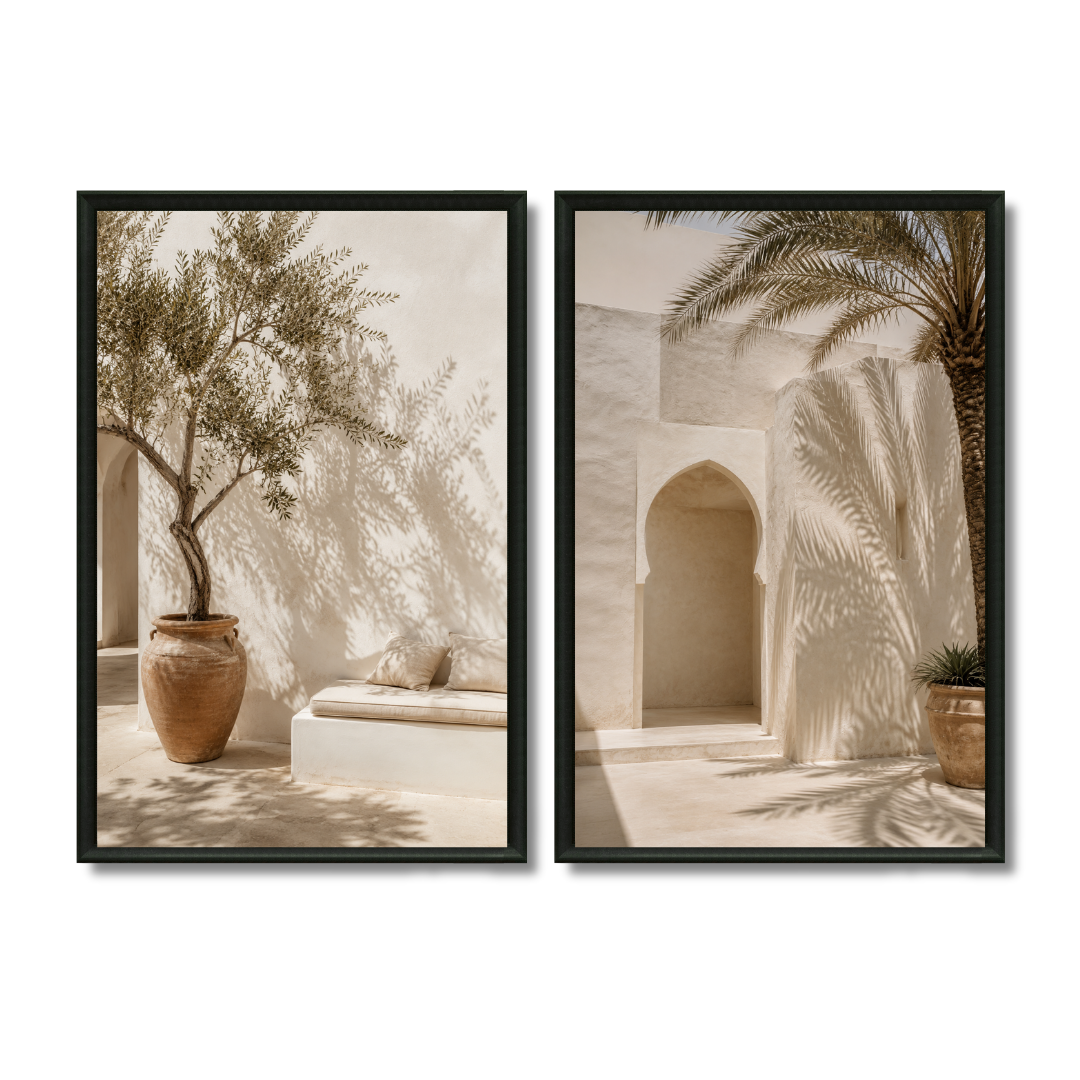 Two Paintings - Morocco in Beige