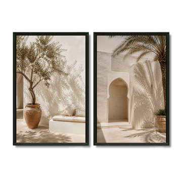 Two Paintings - Morocco in Beige