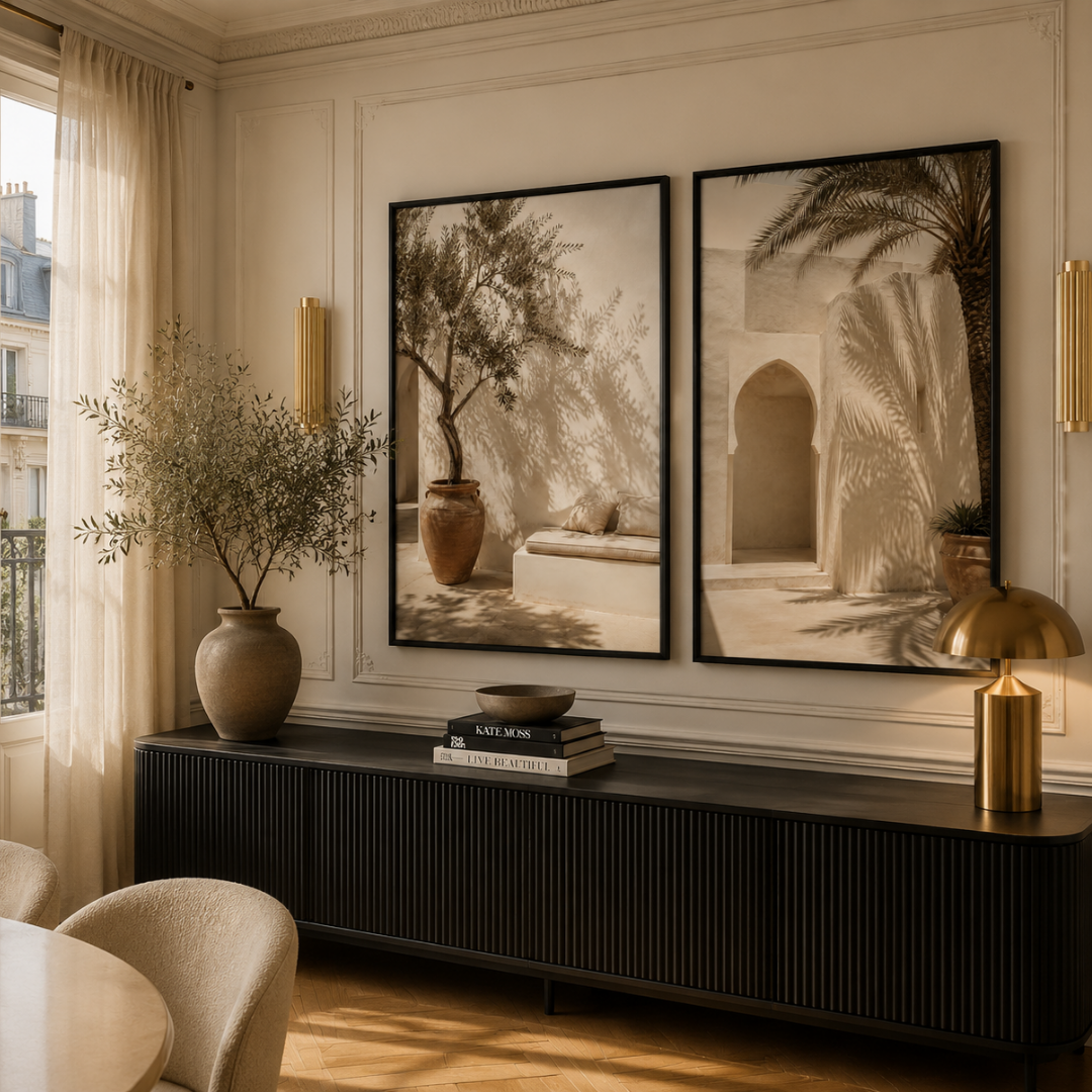 Two Paintings - Morocco in Beige