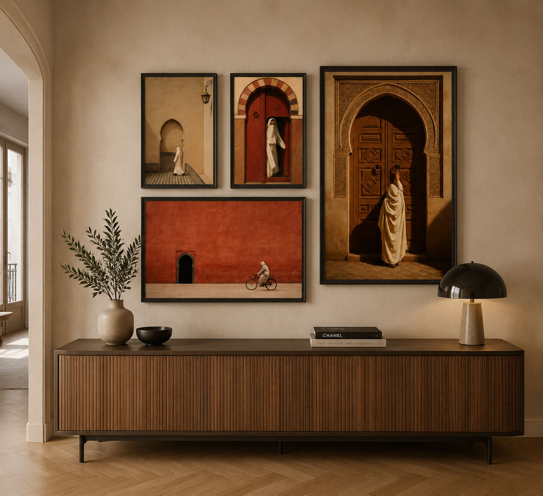 Triptych Paintings - Hajj and Hajjah Routine