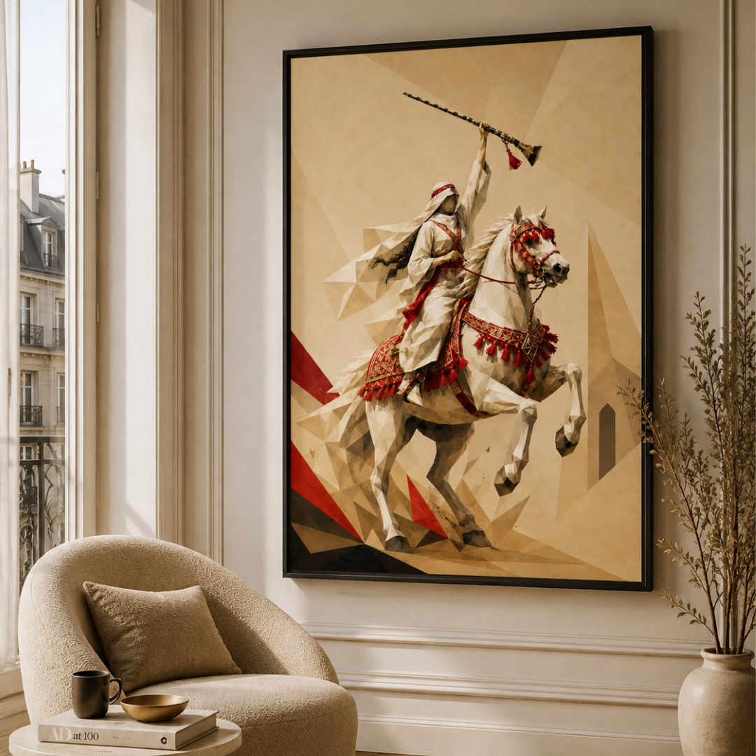Moroccan painting – old Moroccan man