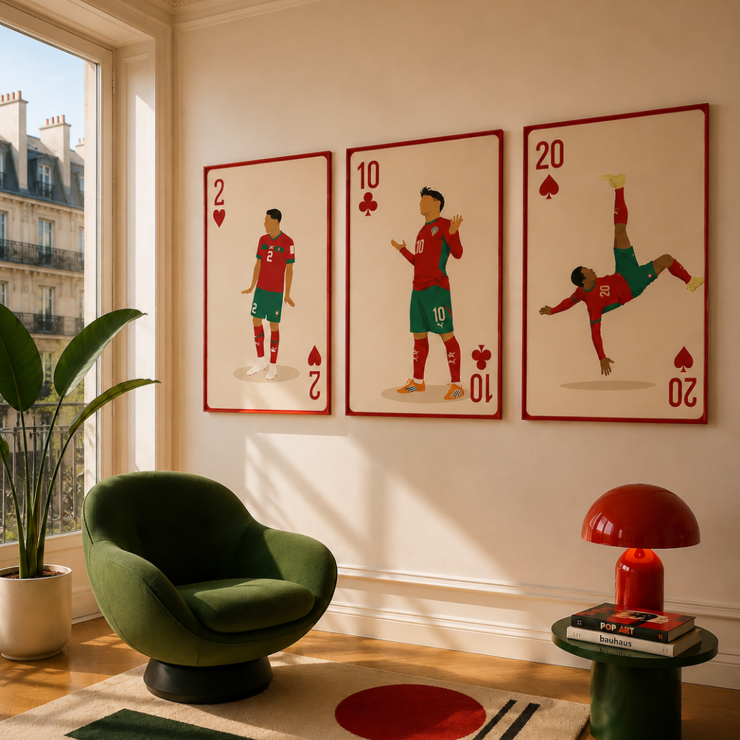 Morocco World Cup Tables Triptych - Celebration 1
