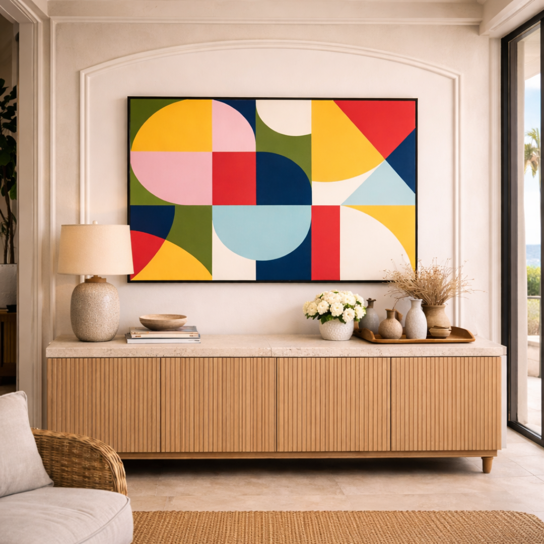 Tableau composition moderne art déco détail