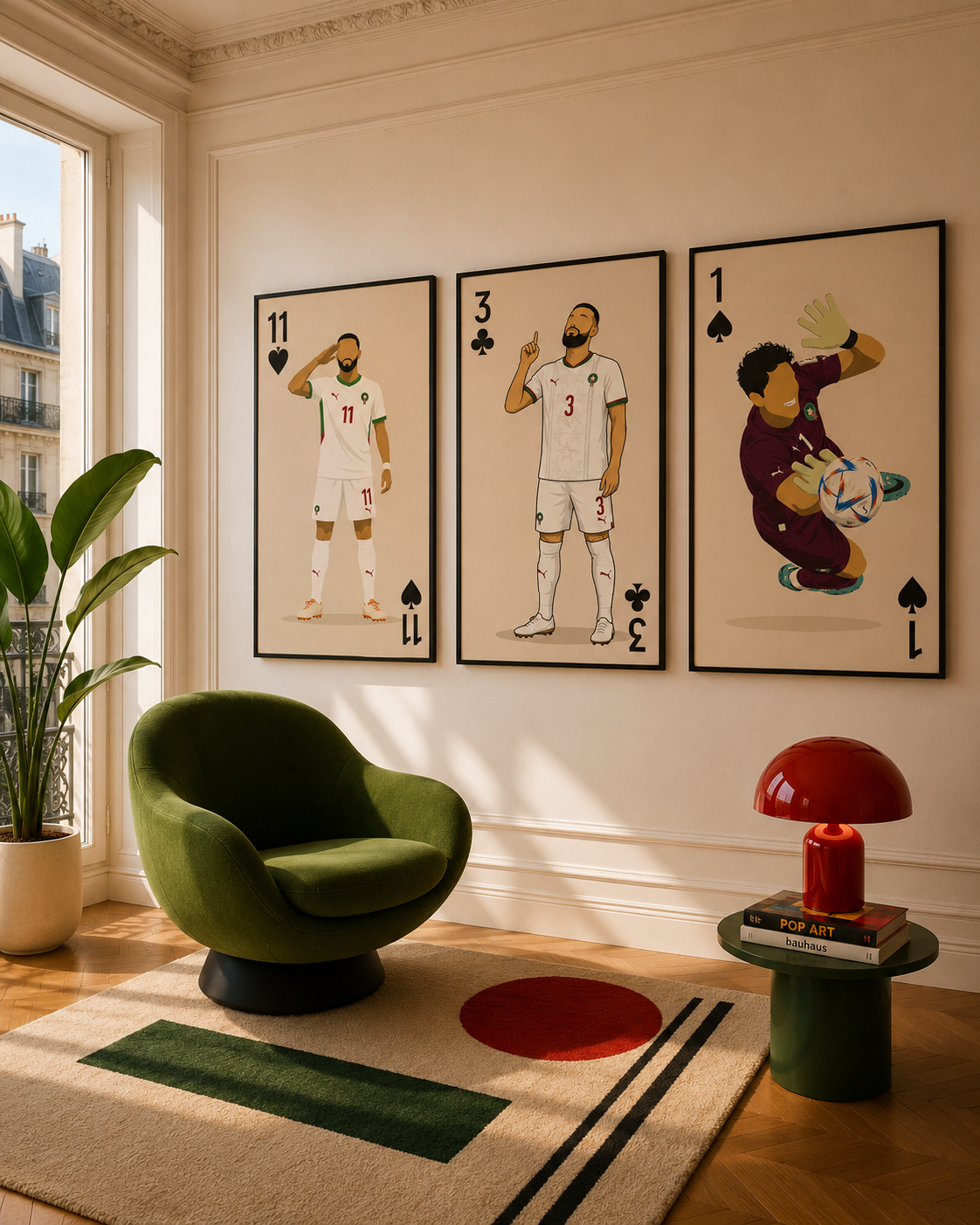 Morocco World Cup Table Triptych - Celebration 2