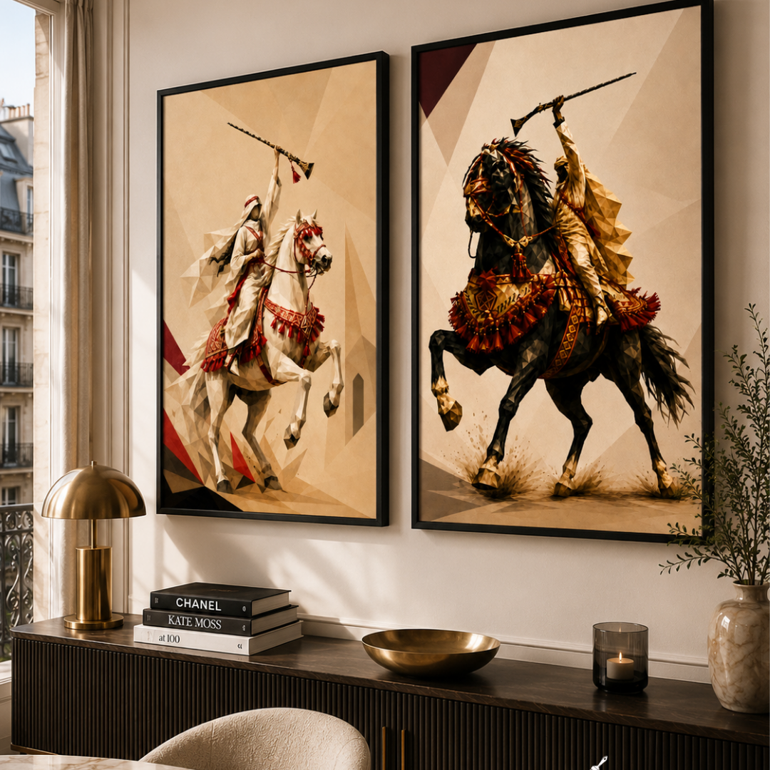 Two Paintings - Morocco in Beige