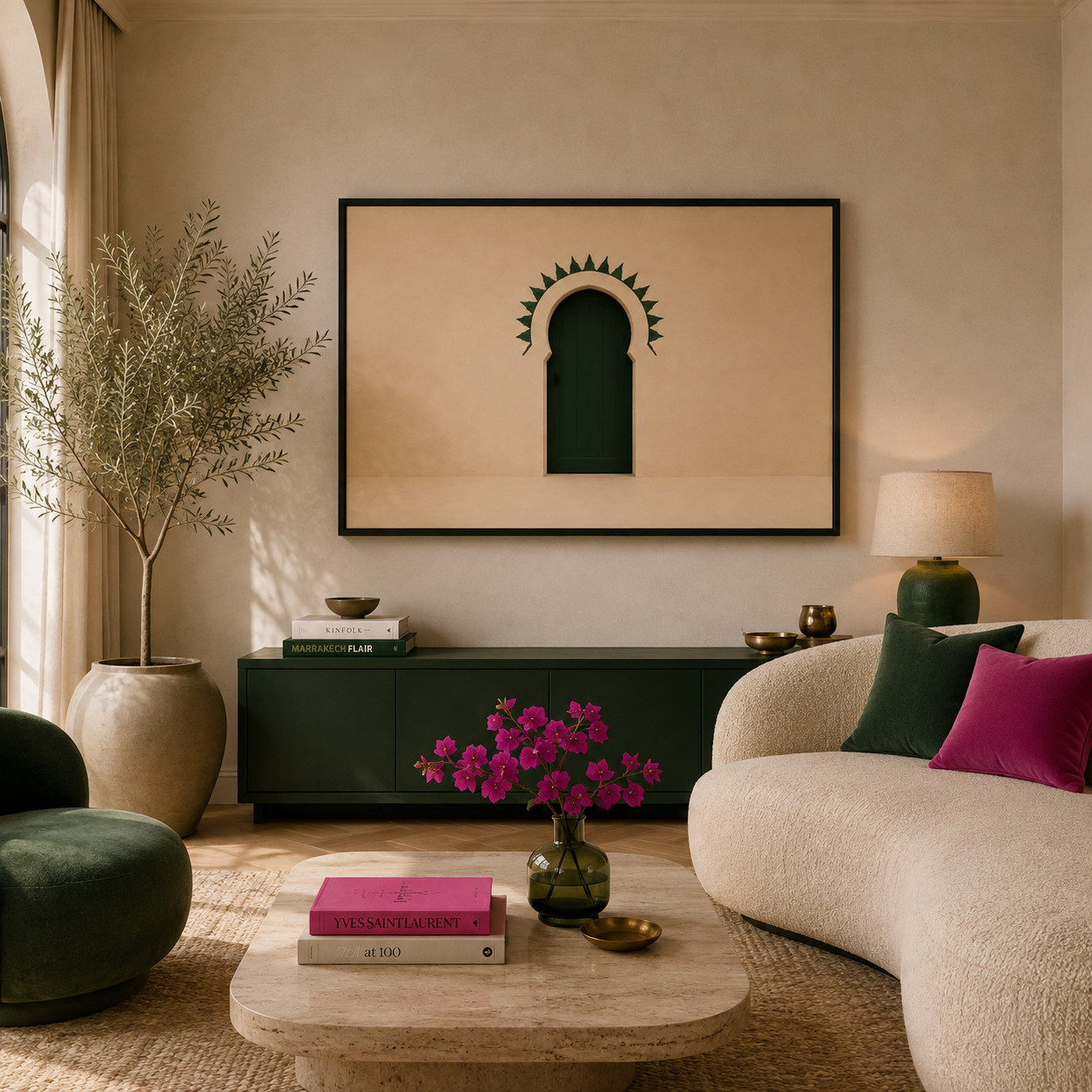 Moroccan Painting – The Green Door