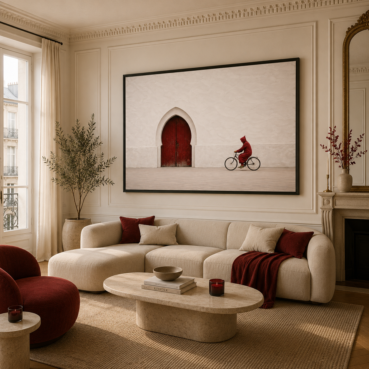 Moroccan Painting – Intense Red