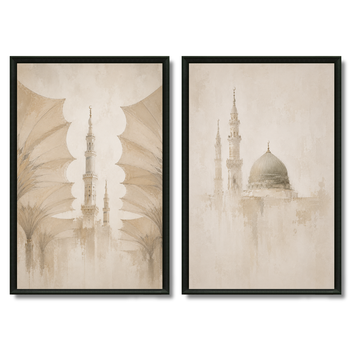 Two Paintings - Morocco in Beige