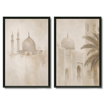 Two Paintings - Morocco in Beige