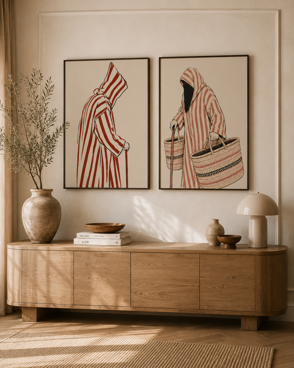 Duo Paintings - The Djellabists