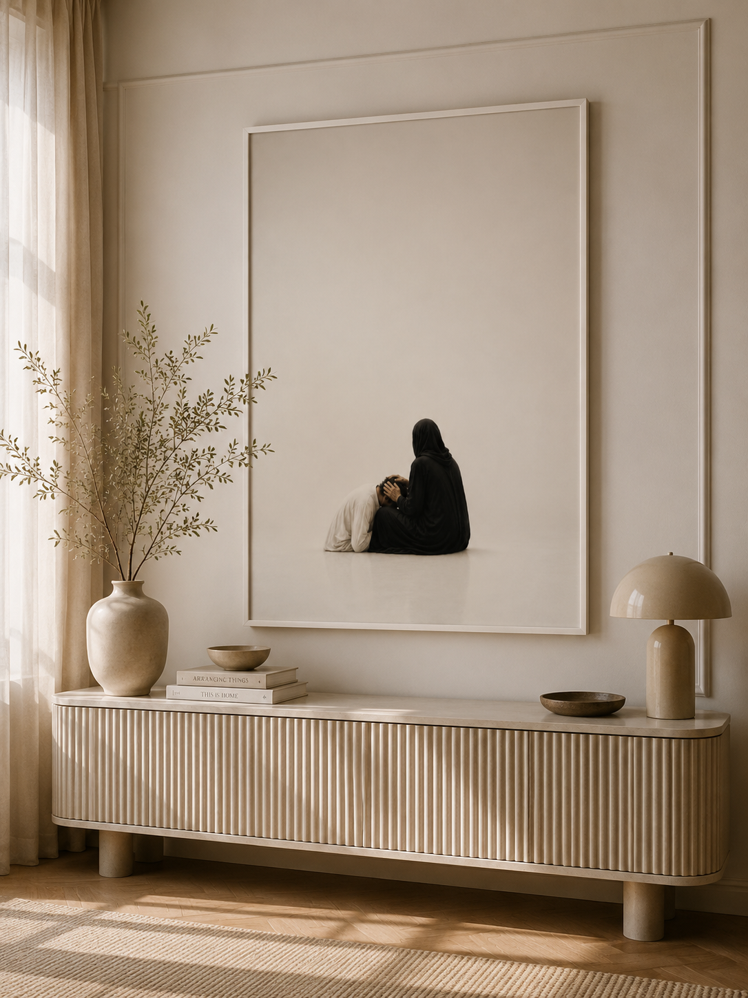 Moroccan painting – In Mother's Hands
