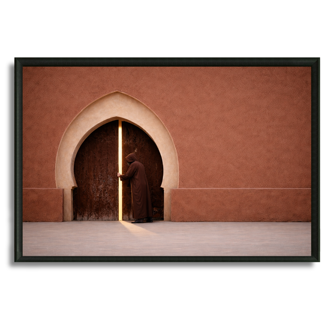 Tableau porte mystérieuse médina marocaine