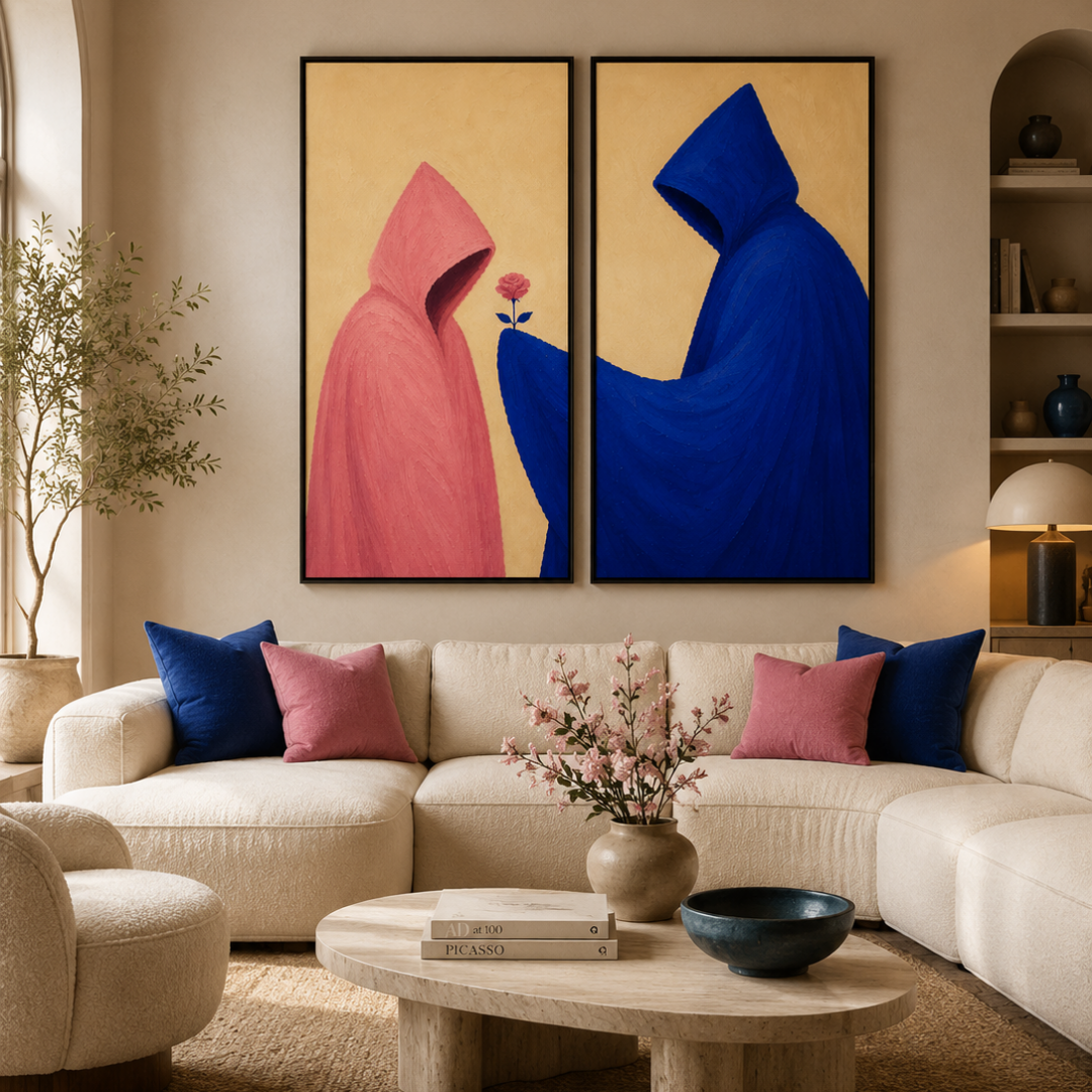 Duo Canvases - Abstract Love