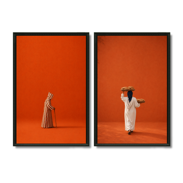 Two Paintings - Morocco in Beige