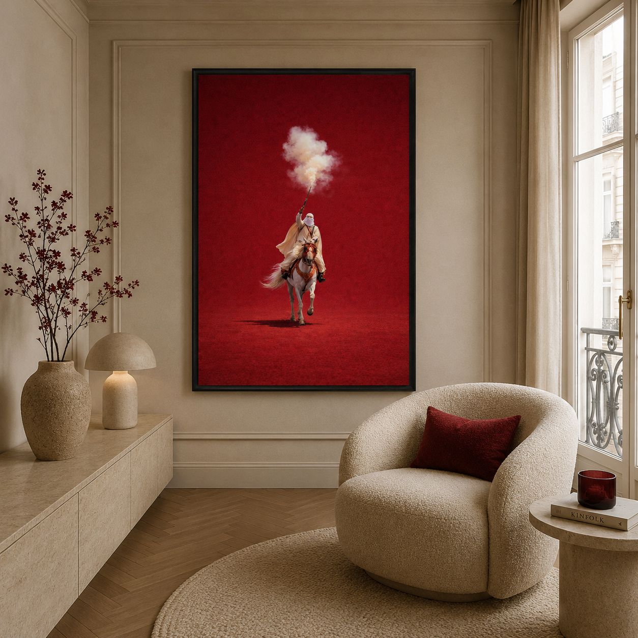 Moroccan Painting – Red Tbourida.