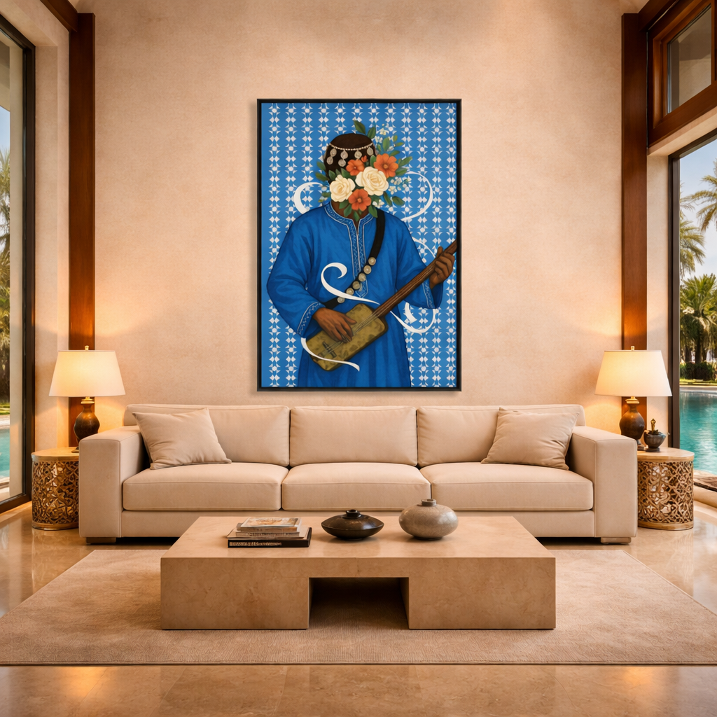 Tableau Gnawa pop art marocain détail