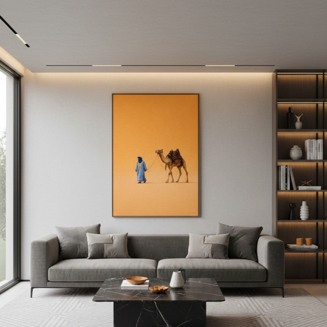 Tableau Sahara Orange paysage marocain désert