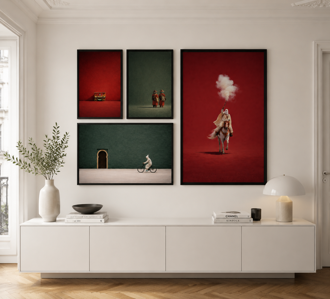 Triptych Paintings - Hajj and Hajjah Routine