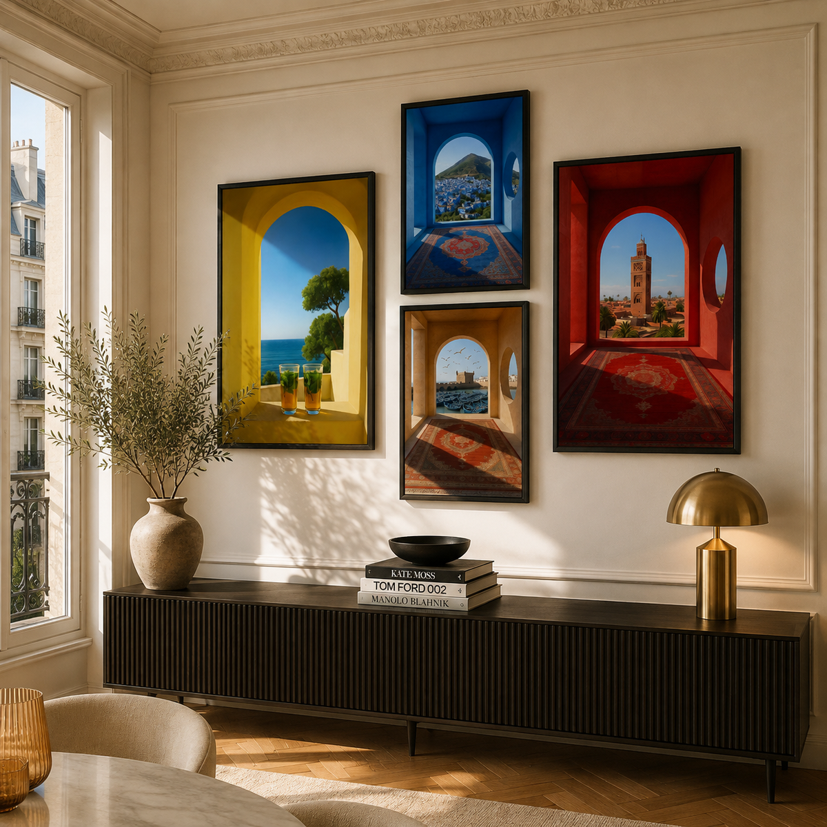 Triptych Paintings - Hajj and Hajjah Routine