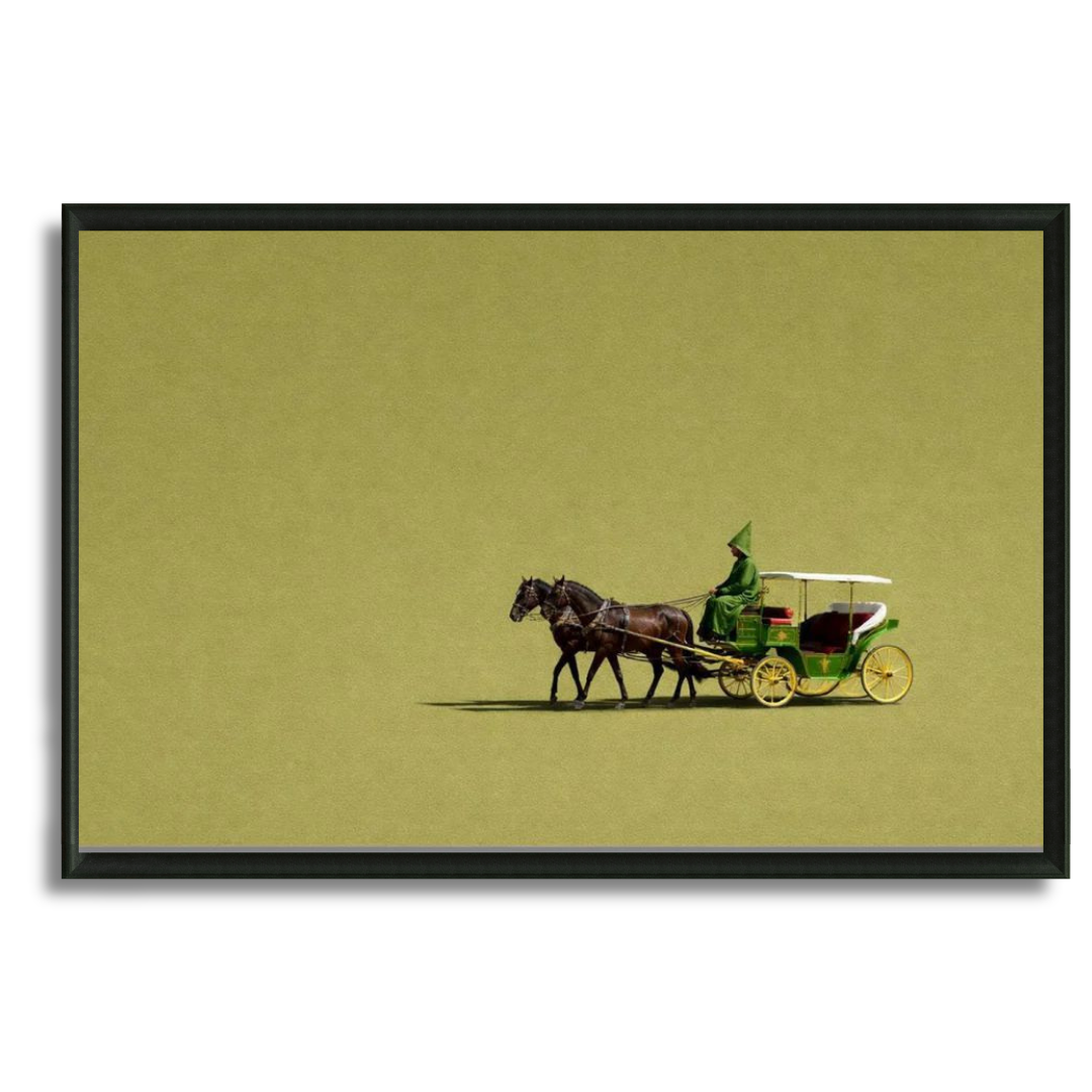 Tableau Le Koutchi Vert olive nomade marocain