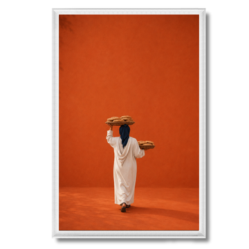 Moroccan painting – The Baker – Terracotta