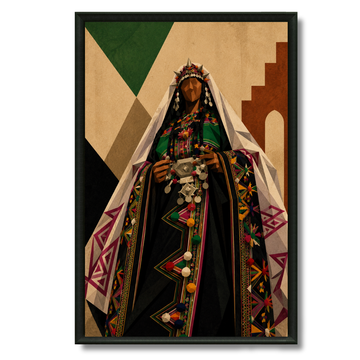 Moroccan Painting – Amazigh Woman Cubism