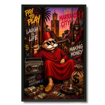 Moroccan Painting – Marrakech Monop Pop Art