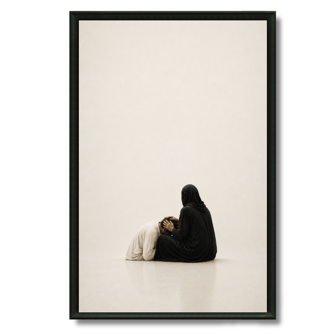 Moroccan painting – In Mother's Hands