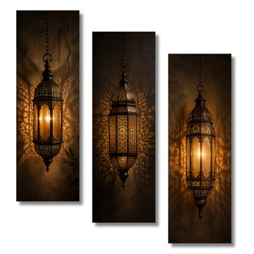 Triptyque lustres marocains pack oriental