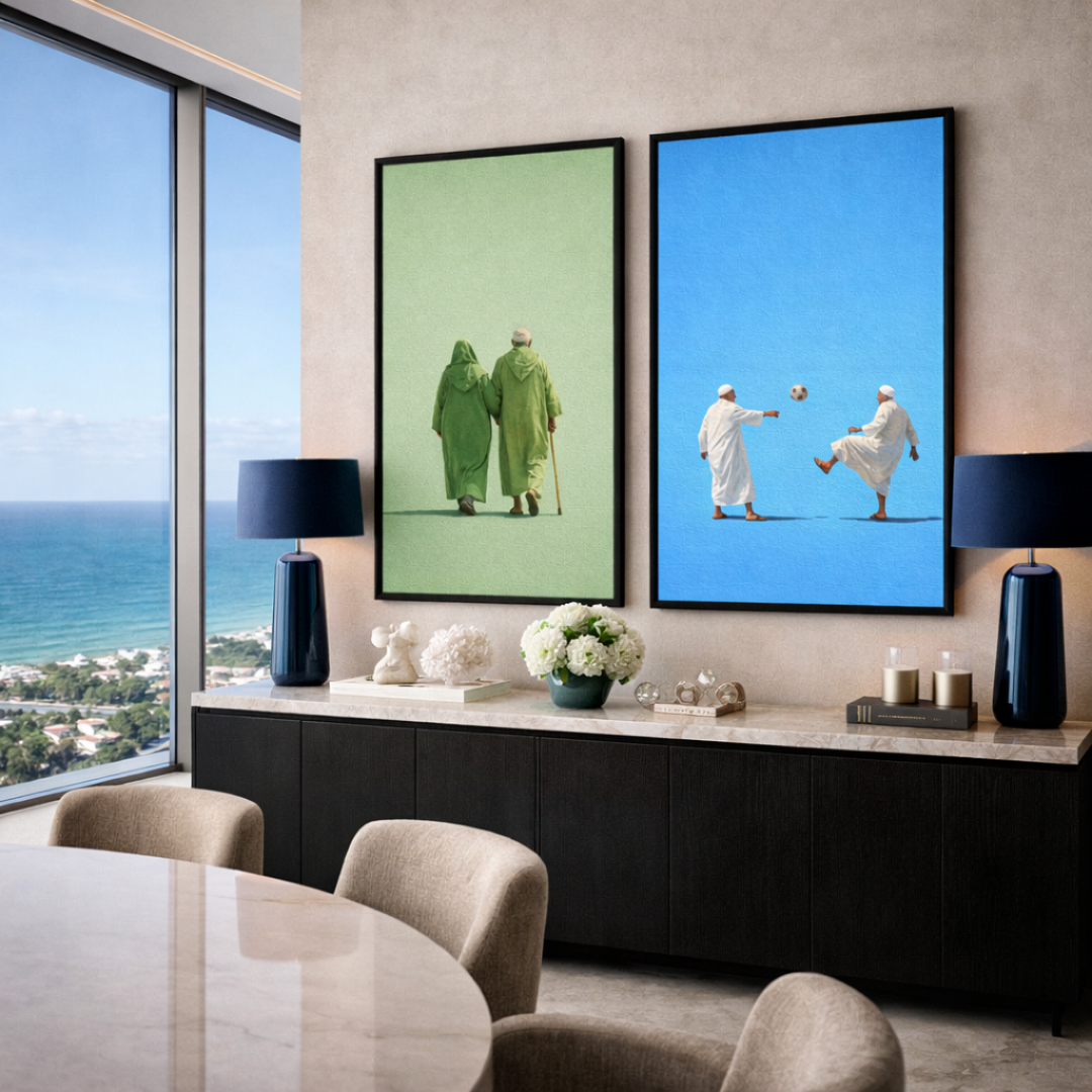 Duo Paintings - Hajj and Hajja in colors